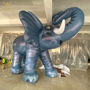 Elefante Inflable Azul, Decoración de Zoológico, Elefante Gigante Inflable - Product Image 5