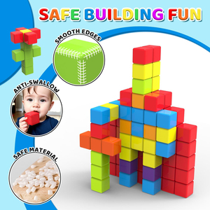 Montessori Đồ Chơi <span class=keywords><strong>Brain</strong></span> Teaser Đồ Chơi Quà Tặng Trẻ Em 24Pcs Cầu Vồng Từ Khối Xây Dựng Từ Khối Cho Trẻ Em - Product Image 2