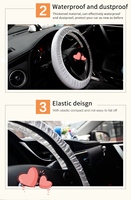 Housse de volant de voiture universelle jetable en plastique transparent avec élastique