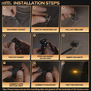 Luz de Marcador Lateral LED Nueva al <span class=keywords><strong>por</strong></span> Mayor para Chevy Silverado 2500HD 3500HD GMC Sierra 2500HD 3500HD, Luz de Señal de Giro Blanca, Ámbar y Roja - Product Image 4