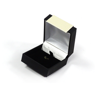 Boîte à bijoux en cuir PU noir avec logo personnalisé, boîte d'emballage pour bijoux, pour bague, bracelet, boucles d'oreilles, collier