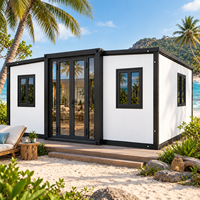 Maison conteneur extensible de 20 pieds pour complexe balnéaire, chambre d'hôtes modulaire préfabriquée pour île, hébergement de vacances