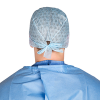 Spunlace kualitas tinggi Scrub Non Woven warna Solid tutup rambut medis sekali pakai untuk dokter
