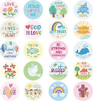 Autocollants chrétiens pour enfants, autocollants sur le thème de la Bible et de Jésus pour l'école du dimanche, les travaux manuels de Pâques, les tableaux de prière, les cadeaux de fête