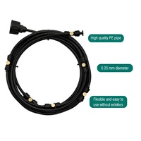 Système de brumisation extérieur pour jardin, pulvérisateur, ligne de brumisation de 10-25 m avec buses de brumisation en laiton pour patio, terrasse, serre