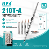 Pointes de fer à souder RF4 210T-A remplaçables de 0,1 mm pour poignées 210, idéales pour la micro-soudure, la réparation d'écrans de téléphone et le soudage de fils de liaison.