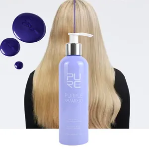 Wholesale OEM ODM Silver Blonde Hair Color Protection Shampoo Remove Yellow Toner Salon Quality Purple Shampoo For Blonde Hair