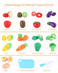 Ensemble de 26 accessoires de cuisine pour enfants, jouets de cuisine, <span class=keywords><strong>fruits</strong></span> <span class=keywords><strong>et</strong></span> <span class=keywords><strong>légumes</strong></span> à découper, ustensiles, accessoires, jeux de cuisine - Product Image 2