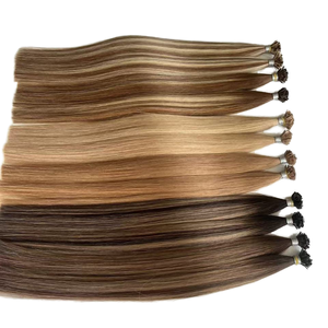 Extensions de cheveux humains européens 100% Remy vierges pré-collées à la kératine, pointe plate K Tip 12A, texture et couleur personnalisables, sans colle - Product Image 2