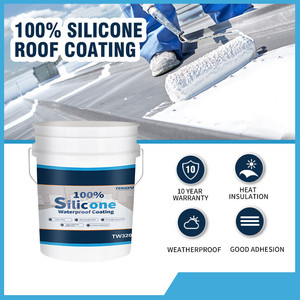 Revêtement de toit en silicone liquide blanc écologique imperméable à l'eau et à l'eau pour toits en métal avec <span class=keywords><strong>peinture</strong></span> de refroidissement réfléchissante - Product Image 2