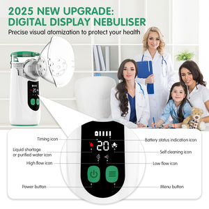 מכשיר אינהלציה נייד נטען אולטרסוני לתינוקות, מכשיר רשת לאינהלציה - Product Image 4