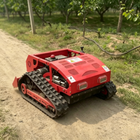 Robot Pemotong Rumput Crawler Terkendali Jarak Jauh 4-Tak Mesin Pemotong Rumput Industri 48V untuk Kebun, Lereng Bukit, dan Pengolahan Lahan Pertanian