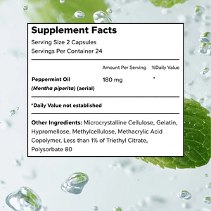 Cápsulas de Aceite de Menta Personalizadas de Fábrica, Contienen Aceite de Menta, Función del Sistema Nervioso, Cápsulas Blandas de Aceite de Menta - Product Image 2