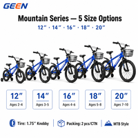 Vélo pour enfants GEEN personnalisé de 12'', 14'', 16'', 18'', 20'' - Prix d'usine - Vélo pour enfants avec roues d'apprentissage et panier