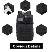 900D ordinateur intercalaire bagages 50L voyage polochon étanche déjeuner tactique sac à dos fermeture éclair antivol pour Camping chasse