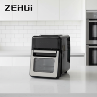 Friteuse à air numérique multifonction grande capacité avec accessoires, usage domestique, 1800W, contrôle numérique, protection contre la surchauffe