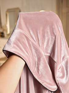 Conjunto de Dos Piezas de Pijamas de <span class=keywords><strong>Invierno</strong></span> para Mujer, Tela de Terciopelo Brillante, Cuello en V, Color Sólido, de Lujo, al por Mayor - Product Image 6