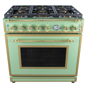 JOOHTEC 36-Inch Luxury Freestanding Stainless Steel ETL Certified Gas &amp; Electric <strong>Range</strong> with Oven Convection Electronic Ignition - Product Image 1