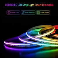 Bande lumineuse LED COB RGBIC flexible DC 12V 24V 576 720 840 LED/m 10mm 12mm IP20 IP67 intelligente adressable