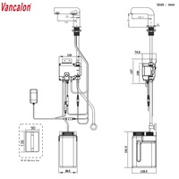 Distributeur de savon sans contact Vancalon en laiton brossé avec plateau, design contemporain, robinet automatique à poignée unique, montage sur comptoir