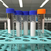 Tubes à centrifuger gradués noirs clairs coniques de 10ml 15ml PP matériel pour une utilisation en laboratoire