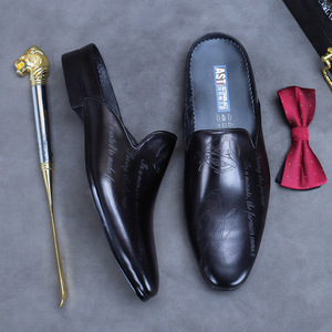 รองเท้าหนังลำลองสุดหรู หนังแท้ แฟชั่นสำหรับผู้ชาย รองเท้าทางการสำหรับธุรกิจ รองเท้าแต่งงานสไตล์เรโทรสุดเทรนดี้ - Product Image 4