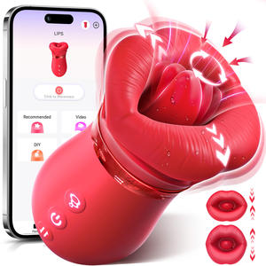 लाल होंठ बड़े मुंह महिला जीभ चूसने वयस्क यौन हस्तमैथुन उपकरण ऐप रिमोट के साथ लाठी वाइटिंग - Product Image 2