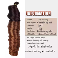 Prix usine Salon qualité cheveux synthétiques résistants à la chaleur pour femme noire 150g 14/18/24 pouces français spirale boucles tressage cheveux