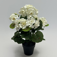 Bouquet de fleurs artificielles réalistes de bégonia pour décoration funéraire, cimetière, tombe, petit pot, arrangement de table de mariage, Noël, fournitures populaires