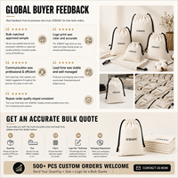 Sac à bijoux en toile de coton avec cordon de serrage, personnalisé avec logo, pour emballage, sac de shopping, sac anti-poussière, sac cadeau pour bijoux 2026