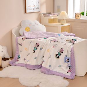 Couverture en coton et bambou pour bébé, motif de dessin animé kawaii, pour filles, été, vente en gros, design personnalisé - Product Image 2