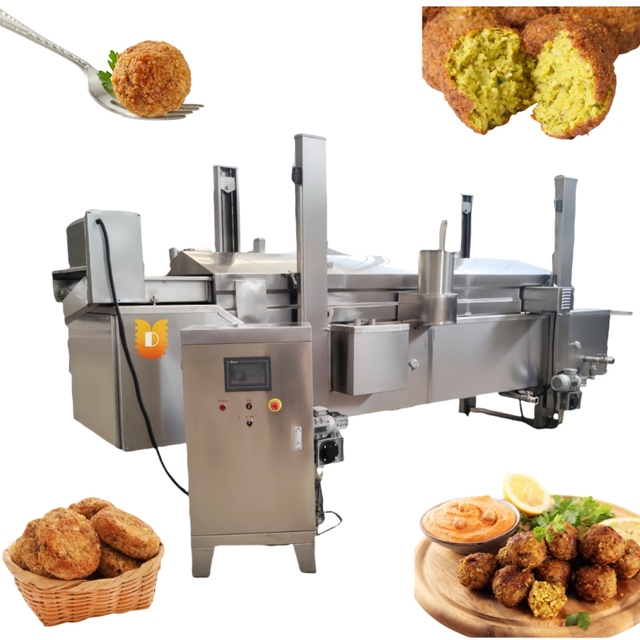 Industrial New Automatic Electric & Gas Deep Fryer for Potato Chips Falafel French Fries-Oil Filter Food Processing Line
