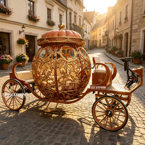 Charrette Citrouille Cendrillon Personnalisée avec Lampes Décoratives, Chariot à Chevaux pour Mariage, Célébration, Festival, Défilé en Plein Air - Product Image 1