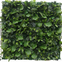 NINI Mur végétal artificiel 5D en tissu, simulation de plantes vertes, pour décoration murale de fond et événements extérieurs