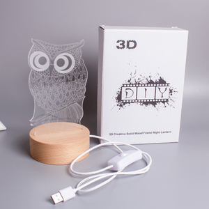 3D sáng tạo trống bảng <span class=keywords><strong>Acrylic</strong></span> ánh sáng ban đêm cho Quà Tặng tự làm OEM tùy chỉnh tác phẩm nghệ thuật cơ sở gỗ USB nút 3D ánh sáng ban đêm - Product Image 6