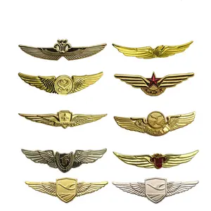 Benutzerdefinierte metall pin 3D nach metall pilot wings pin abzeichen