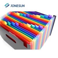 Porte-documents accordéon extensible en plastique PP, grand format, personnalisé, imprimé, A4, 24 poches, pour fournitures de bureau