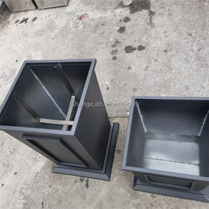 Grande jardinière extérieure en métal pour arbres Grands pots de fleurs et jardinières conteneur jardinières extérieures avec roues - Product Image 6