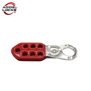 Rouge Lockout Hasp avec Poignée Recouverte De Plastique 7 Trous - Product Image 1