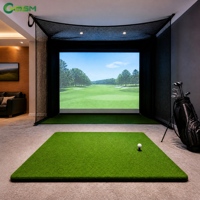 Tapis de golf 3D en gros, tapis de frappe en nylon 4 couches avec couche à ressorts 3D pour protection des poignets, simulateur intérieur/extérieur