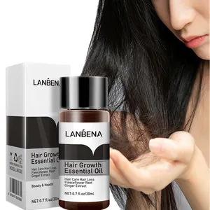 LANBENA कार्बनिक बाल Regrowth बाल सीरम विकास के लिए आवश्यक तेल हर प्रकार के बालों के लिए 30ml