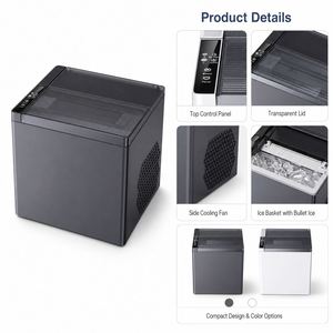 Máquina Portátil Rápida para Hacer Hielo en Cubos, 12 kg/24 h, 170 W, Tanque de Agua de 1.1 L, para Hogar, Oficina, Bar, Restaurante, Uso en Exteriores y Hoteles - Product Image 2