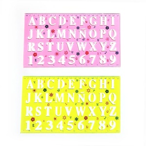 Juego de Reglas de Plástico para Oficina, Plantillas de Letras de 22 cm, Regla de Dibujo para Niños - Product Image 2