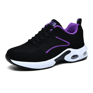 Zapatillas <span class=keywords><strong>Deportivas</strong></span> Casuales de <span class=keywords><strong>Mujer</strong></span>, <span class=keywords><strong>Negras</strong></span>, de Malla, Cómodas, con Suela Gruesa, de Tela de Malla, Personalizadas - Product Image 4