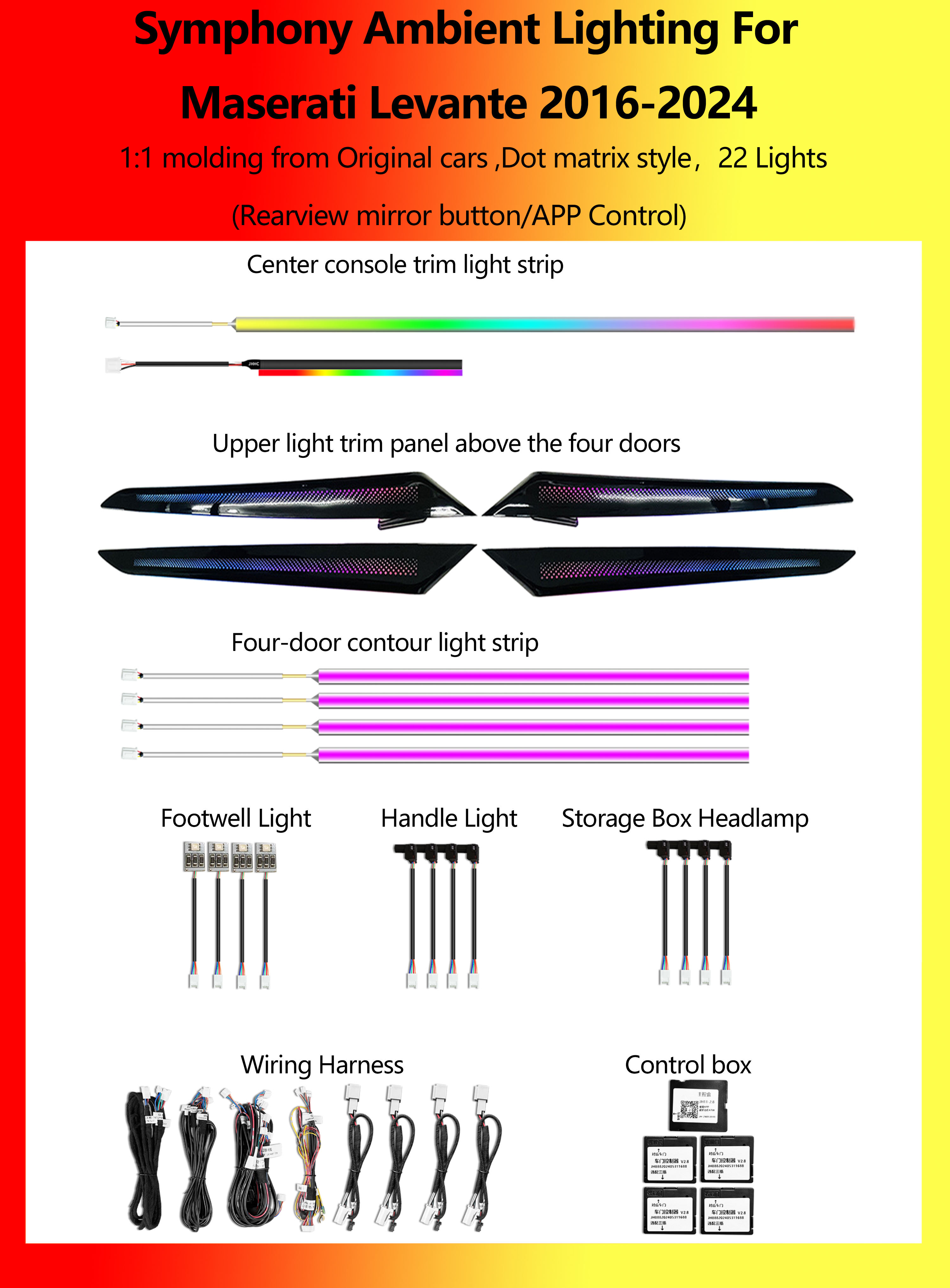 Maserati Levante Dot matrix style Symphony 22 Lights