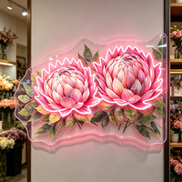 Vente en gros de panneaux lumineux en néon LED personnalisés en acrylique avec impression UV, logo personnalisé, décoration murale pour salle de jeu