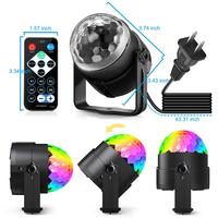 Lampes de scène rotatives activées par le son Lecteur MP3 avec télécommande Lampe boule magique disco RGB