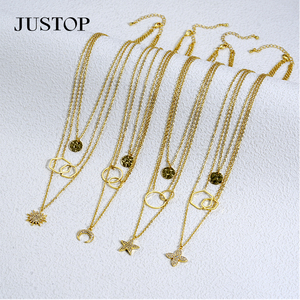 <b>Long</b> Pendant <b>Necklace</b> OEM/Wholesale Custom Waterproof Stainless Steel <b>Gold</b> Silver Plating Link <b>Chain</b> Unisex Trendy Fashion - Product Image 5