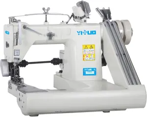 YS-928-PS macchina da cucire industriale ad alta velocità a tre aghi prezzo di fabbrica meccanismo di alimentazione manuale motore estrattore cambio esterno