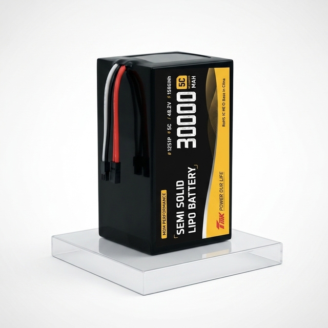3.7V Lipo Drone Battery Pack 18000/22000/30000mah 46.2V 12S RC Rechargeable Drone Battery 5C for Inspection & Monitoring Drones
